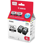 Canon - Cartouche d'encre noire PG-210XL haut rendement, paquet de 2-Comprend 2 cartouches d'encre noire pour imprimante