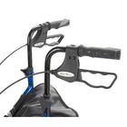 Drive Medical - Rollator à 3 roues avec panier, plateau et sac, bleu flamme-Le panier se plie commodément pour faciliter le rangement