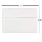JAM Paper Enveloppes format livret à rabat droit gommé, 5 3/4 x 8 3/4 po, blanches, 1000 par paquet-Idéales pour les cartes de vœux, les cartes d’invitation, les faire-part de mariage et autres