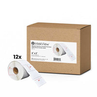 Premium Tape - 4 x 2 po (102 mm x 51 mm) Étiquettes Transfert Thermique - Noyau de 1 po (25 mm) - Paquet de 12-Étiquettes Transfert Thermique