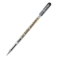 Rouleau de gel noir Pentel pour tissu-Encre gel permanente, imperméable et sans acide pour tissu