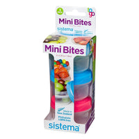 Sistema – Contenants Mini Bites To Go™ pour collations, 130 ml, paq./3-Ensemble de 3 mini contenants avec couvercle à visser