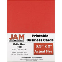 JAM Paper Cartes professionnelles imprimables, 3 1/2 x 2 po, brun kraft, paq./500-Taille : 3,5 x 2 po