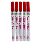 JAM Paper - Marqueur de peinture opaque à pointe fine, rouge, 5/paquet (7665906g)-Marqueur à pointe fine idéal pour l’écriture ou le dessin