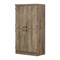 South Shore - Morgan Armoire de rangement 4 portes Chêne vieilli-Standard