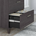 Bush Furniture - Classeur latéral à 2 tiroirs Somerset - Gris orage-Fabriqué aux États-Unis à partir de composants américains et importés