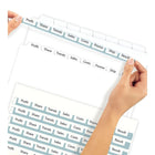 Avery® – Intercalaires à étiquettes transparentes Index Maker® Imprimer et appliquer, 8 onglets, 5 ensembles, blanc (11437)-Onglets blancs, séparateurs en papier