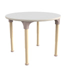 Flash Furniture - Table d'activites ronde de 33 pouces Bright Beginnings de qualite commerciale en bois pour salle de classe-Les patins en plastique protecteurs du plancher previennent les dommages aux planchers interieurs