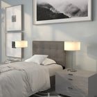Flash Furniture - Tête de lit Lennox à une place touffetée et rembourrée en vinyle gris-Taille de la tête de lit: 39,25 larg. x 2,75 prof. x 22,5 haut. (po)