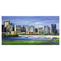 Designart – Panorama Calgary, toile étirée, 32 x 16 (PT2040)-Impression
