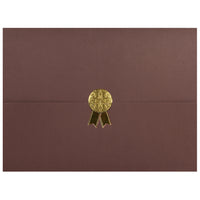 St. James - Porte-certificats/porte-documents - Sceau d'or avec ruban d'or - brun - paquet de 5-Ajoutez une touche d'élégance, de cérémonie et de sincérité à l'attribution de reconnaissance