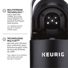 Keurig K-Slim Plus - Cafetière une tasse à la fois pour capsule K-Cup avec et technologie MultiJet - noir-Infusion rapide et fraîche : préparez un café en seulement quelques minutes.
