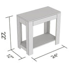 Safdie & Co. 24L Table D’Appoint - Taupe Foncé 1 Tiroir 1 Étagère-Facile à assembler.
