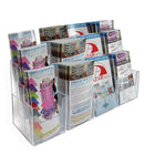 Azar Displays – Porte-brochures à 3 niveaux avec 12 pochettes et 3 pans, 2/paquet (252818)-Fabriqué en acrylique