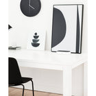Horloge murale Gry Mattr, noire-Mouvement à quartz
