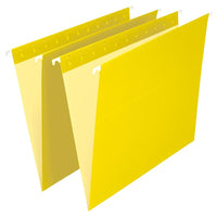 Staples Chemises suspendues de couleur, format lettre, 8 1/2 po x 11 po, jaunes-Format lettre