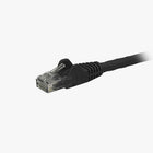 StarTech.com - Câble de raccordement Ethernet Cat6 avec connecteurs antiaccrochements RJ-45, 12 pi, noir (N6PATCH12BK)-Gaine en PVC noir pour vos connexions en codes de couleur