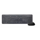 Basic Tech - Clavier à disposition en français et souris sans fil noirs-Le clavier discret à membrane est conçu pour minimiser les bruits de frappe