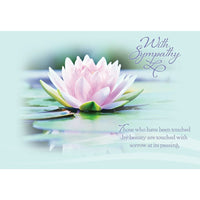 Millbrook Studios – Cartes de souhaits et enveloppes, With Sympathy, 5 3/8 x 7 3/4 po, 18/paquet (06829)-Imprimé sur papier cartonné non couché