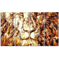 Designart – Sagesse dans les yeux d’un lion, impression sur toile, 4 panneaux (PT2461-271)-Impression