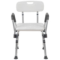 Flash Furniture Chaise De Bain Et Douche Réglable série HERCULES-Quick Release-Blanc (DCHY3523LWH)-Chaise de douche de qualité médicale