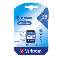 Verbatim - Carte mémoire SDXC Premium 128 Go UHS-I V10 U1 classe 10-Carte mémoire SDXC Premium 128 Go