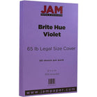 JAM Paper Papier cartonné recyclé 8 1/2 x 14 po, format légal, violet Brite Hue, 50/paquet-Violet recyclé