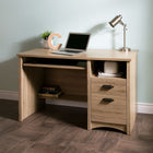 South Shore – Bureau d’ordinateur Gascony avec tiroir à clavier, chêne rustique, 23,5 larg. x 47,5 prof. x 30,625 haut. (po)-RANGEMENT PRATIQUE : ce bureau vous offre un compartiment ouvert, un tiroir de rangement ainsi qu’un tiroir-classeur. Des supports de plastique intégrés serviront à ranger des documents de format lettre ou légal.