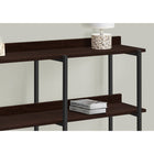 Monarch Specialties - 2215 Table D'Appoint 48 po L - Console Espresso/Metal Noir-Assemblage requis: des instructions illustrees et tout le materiel sont fournis pour plus de commodite (des outils supplementaires peuvent être necessaires)