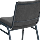 Flash Furniture – Chaise empilable robuste grise à motifs à revêtement Hercules rembourrée de 3 po-Rembourrage en tissu gris