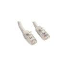 StarTech  Câble de raccordement antiaccrochage N6PATCH25WH de catégorie 6, 25 pi, blanc-Deux connecteurs RJ-45 mâles assurent une connectivité transparente