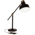 Lampe de bureau à DEL Balance Wellness Series OttLite - Noir avec des Accents de laiton Antique-Technologie DEL ClearSun exclusive à OttLite - réduit la fatigue oculaire et l'éblouissement de 51 %