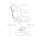 CorLiving - Tabouret de bar Palmer réglable à haut dossier - gris delavé - lot de 2-Capacité de poids maximum : 264lbs