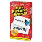 Trend Enterprises More Picture Words Skill Drill Flash Cards, Grades 1-2-Mot cible avec photo au recto de la carte, mot uniquement au verso de la carte.