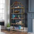 Sauder International Lux Bibliothèque avec 5 Tablettes - 70.87" H - Finition Deco Stone (428207)-70.87"H x 30"W x 14.57"D