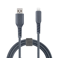Basic Tech - Câble Lightning de 3 pi, Charbon-elegant et sans enchevêtrement