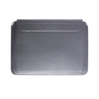 JCPal – Support ergonomique et étui multifonction pour MacBook / ordinateur portable 13 po, gris-Similicuir en polyuréthane brun résistant de 3 mm