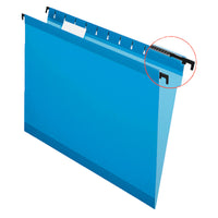 Pendaflex - Chemises suspendues renforcées SureHook  - format lettre - bleu - paquet de 20-Les bandes plastifiées de poly de haute durabilité renforcent les rebords supérieurs et le pli du bas