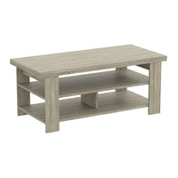 Safdie & Co. 41.25L Table De Salon - Taupe Foncé 3 Étagères-Le design contemporain donne une sensation propre et élégante à votre salon.