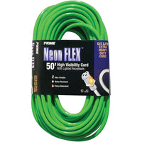 Rallonge d’alimentation d’extérieur haute visibilité Neon FlexMD-3 conducteurs SJTW, 300 V mis à la terre, très robuste