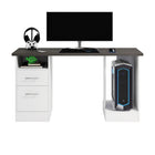 Sauder 59"W La Collection Sauder Select Bureau pour jeux  - Finition White-  Deux tiroirs sur glissières à extension complète pour vos chargeurs, casques audio, manettes de jeu et plus encore