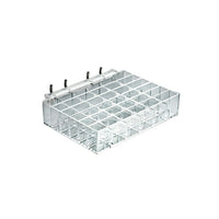 Azar Displays – Plateau de cosmétiques à 36 grands compartiments, pour panneau perforé ou rainuré, 2/paquet (225529)-Présentoirs de comptoir