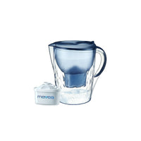 Aquavero - Pichet de filtration d'eau, 14 tasses, bleu Everest-Indicateur d'échange de filtre : Indique quand changer la cartouche