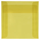 JAM Paper Enveloppes carrées à fermeture gommée, papier vélin translucide 30 lb, 6 x 6 po, jaune primaire, 100 par paquet-Jaune primaire