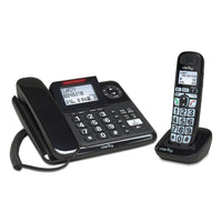 Clarity E814CC Combo de téléphone avec/sans fil amplifié 40 dB avec répondeur numérique - Noir-Amplification des sons entrants - jusqu'à 40 dB
