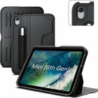 Étui Folio avec support magnétique Zugu pour iPad mini 7e génération (A17 Pro) et iPad mini 6e génération 8,3" (2021) - Noir-Couverture magnetique Folio en noir