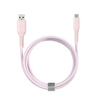 Basic Tech - Câble Type C de 3 pi, Rose-Comprend une sangle d'organisation