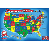 Melissa & Doug – Casse-tête de plancher, carte des États-Unis, paq./102 (LCI440)-Âges de 6 à 9 ans, 1re à 3e année
