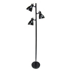 Simple Designs – Lampe de sol à incandescence, noir (LF2007-BLK)-3 lumières chaque avec leur propre interrupteur rotatif