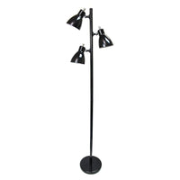 Simple Designs – Lampe de sol à incandescence, noir (LF2007-BLK)-3 lumières chaque avec leur propre interrupteur rotatif